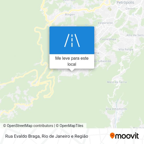 Rua Evaldo Braga mapa