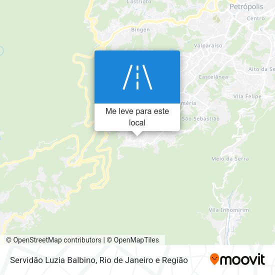 Servidão Luzia Balbino mapa