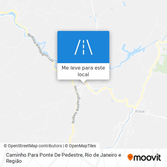 Caminho Para Ponte De Pedestre mapa