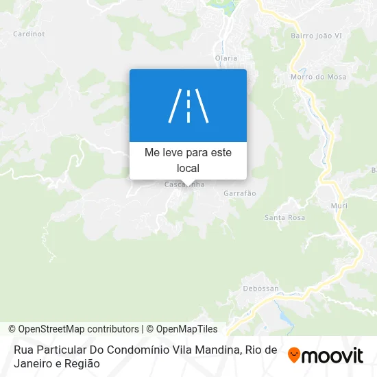 Rua Particular Do Condomínio Vila Mandina mapa