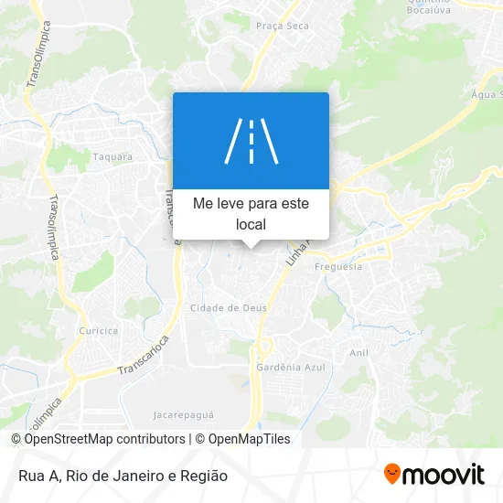 Rua A mapa