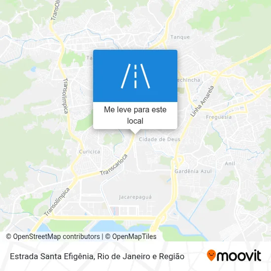Estrada Santa Efigênia mapa