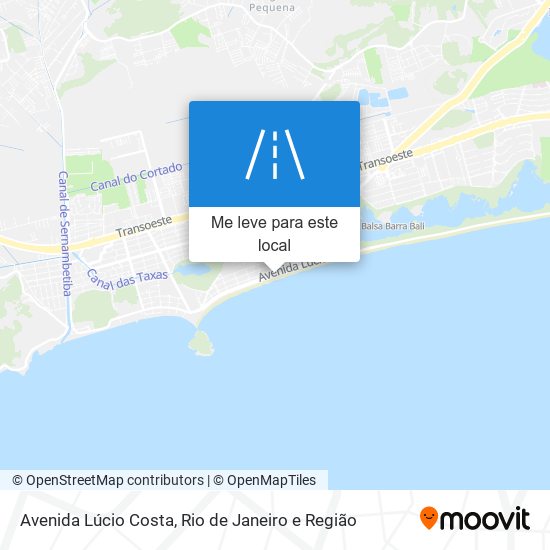 Avenida Lúcio Costa mapa