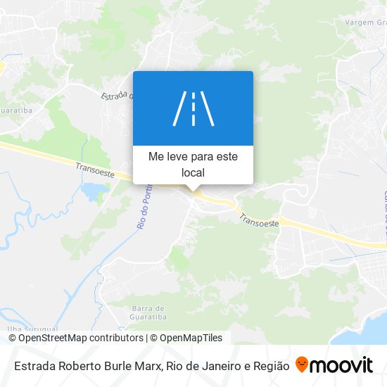 Estrada Roberto Burle Marx mapa