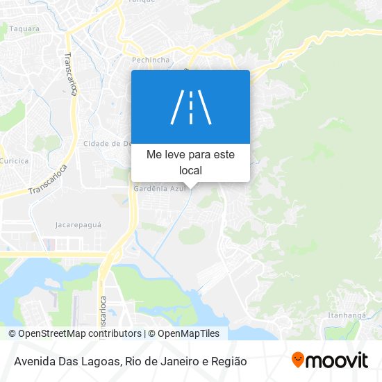 Avenida Das Lagoas mapa