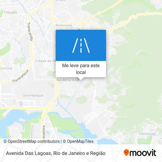 Avenida Das Lagoas mapa
