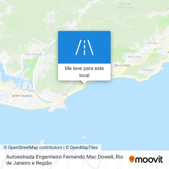 Autoestrada Engenheiro Fernando Mac Dowell mapa