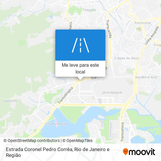 Estrada Coronel Pedro Corrêa mapa