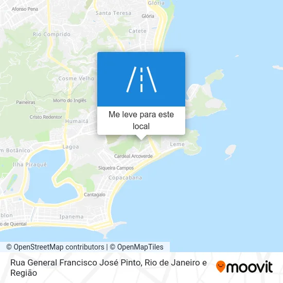 Rua General Francisco José Pinto mapa
