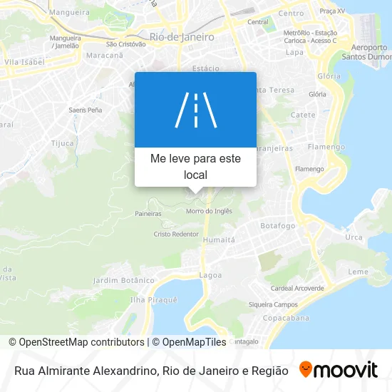 Rua Almirante Alexandrino mapa
