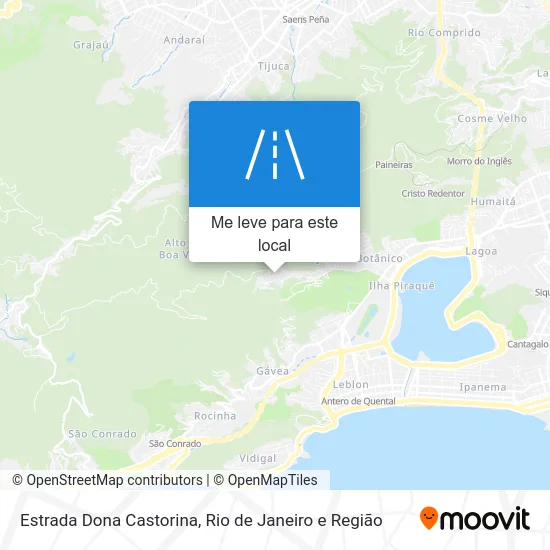 Estrada Dona Castorina mapa