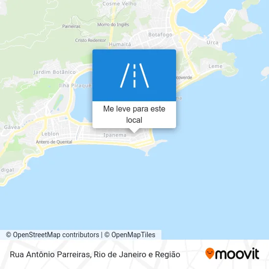 Rua Antônio Parreiras mapa