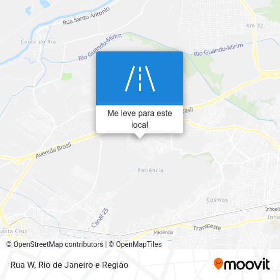 Rua W mapa