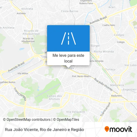 Rua João Vicente mapa