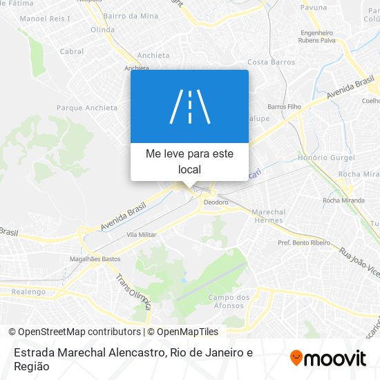 Estrada Marechal Alencastro mapa
