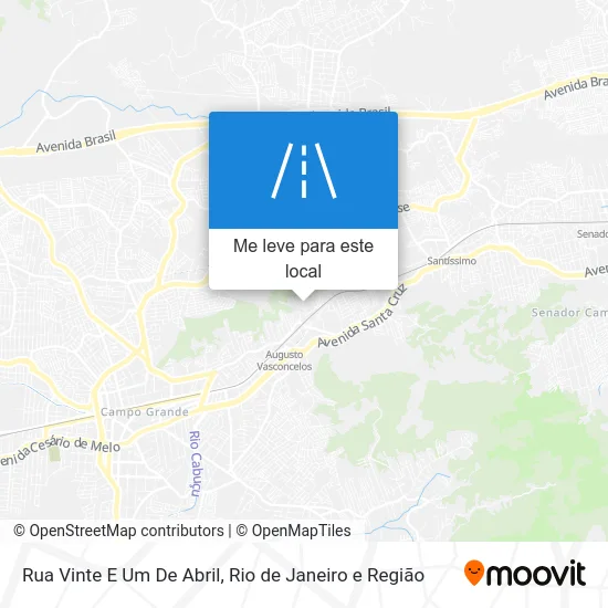 Rua Vinte E Um De Abril mapa