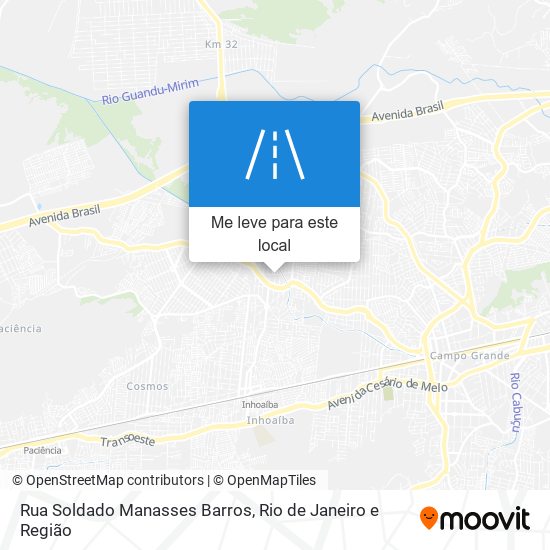 Rua Soldado Manasses Barros mapa