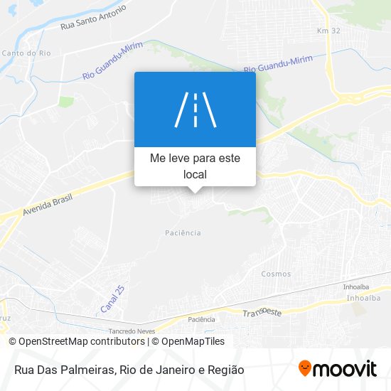 Rua Das Palmeiras mapa