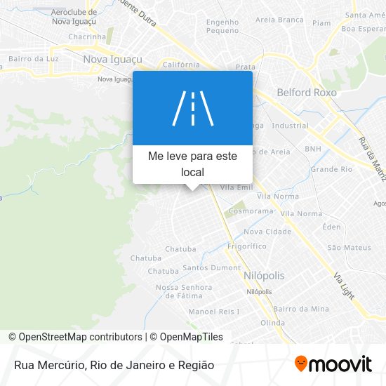 Rua Mercúrio mapa