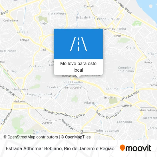 Estrada Adhemar Bebiano mapa