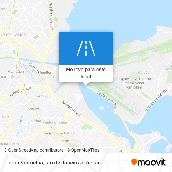Linha Vermelha mapa