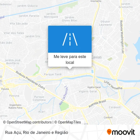 Rua Açu mapa