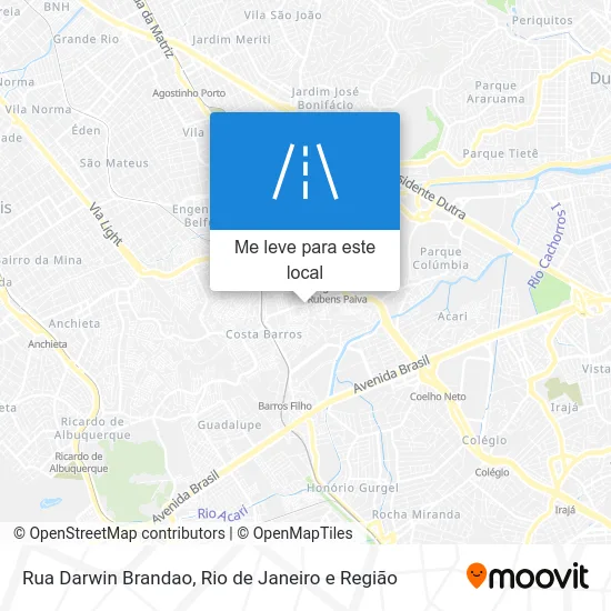 Rua Darwin Brandao mapa
