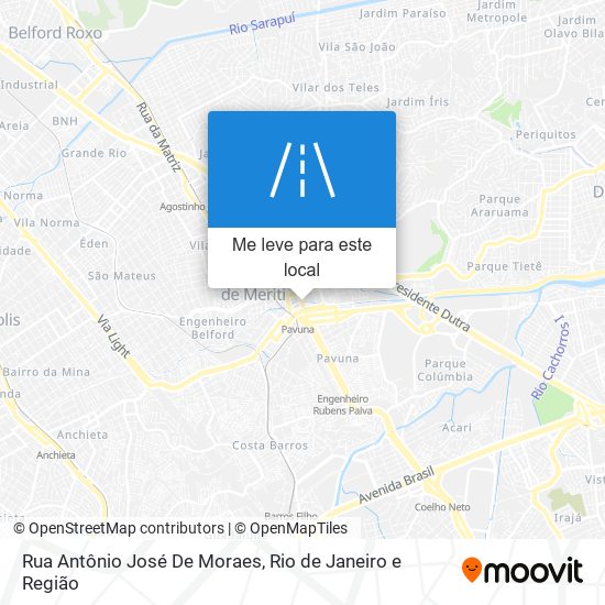 Rua Antônio José De Moraes mapa