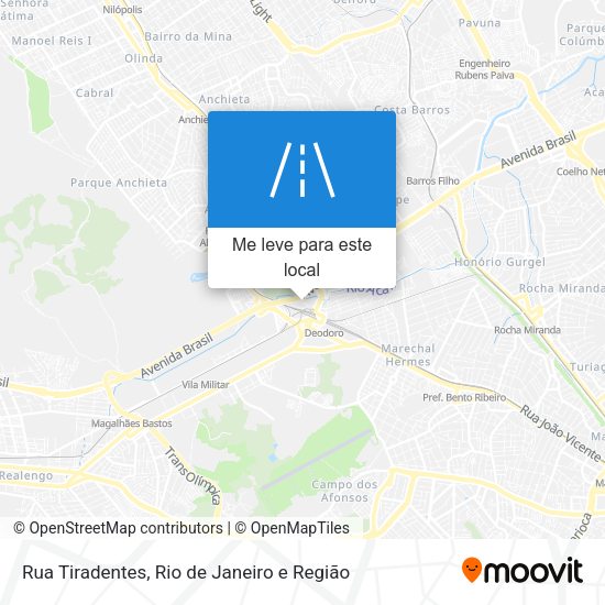 Rua Tiradentes mapa