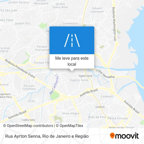 Rua Ayrton Senna mapa