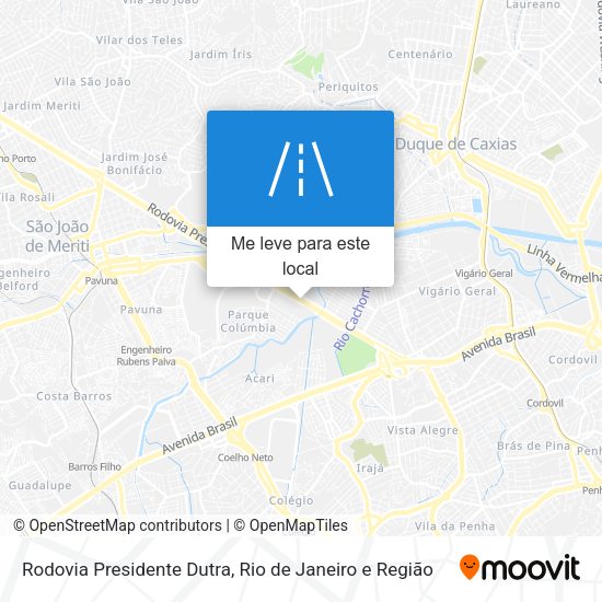 Rodovia Presidente Dutra mapa