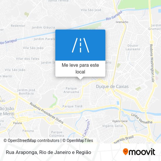 Rua Araponga mapa