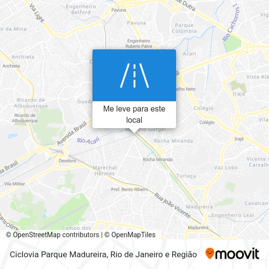 Ciclovia Parque Madureira mapa