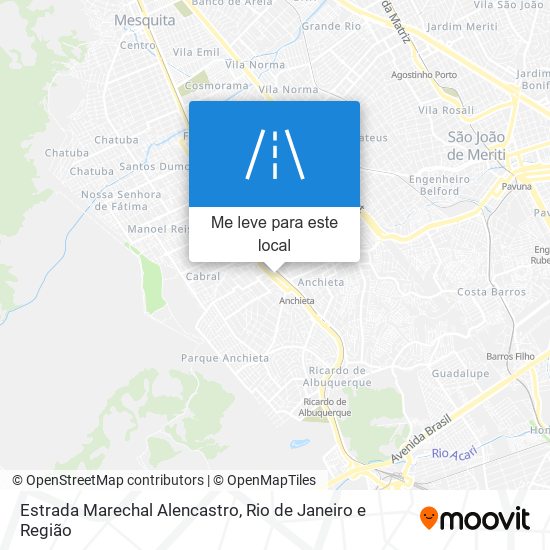 Estrada Marechal Alencastro mapa