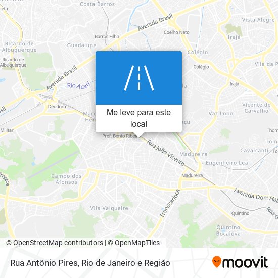 Rua Antônio Pires mapa