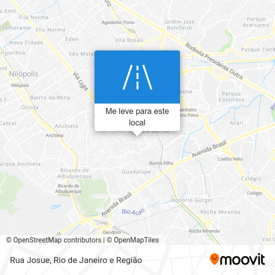 Rua Josue mapa