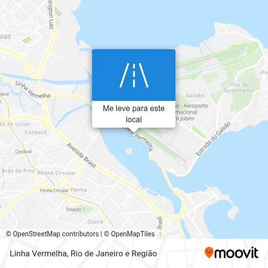 Linha Vermelha mapa
