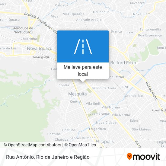 Rua Antônio mapa