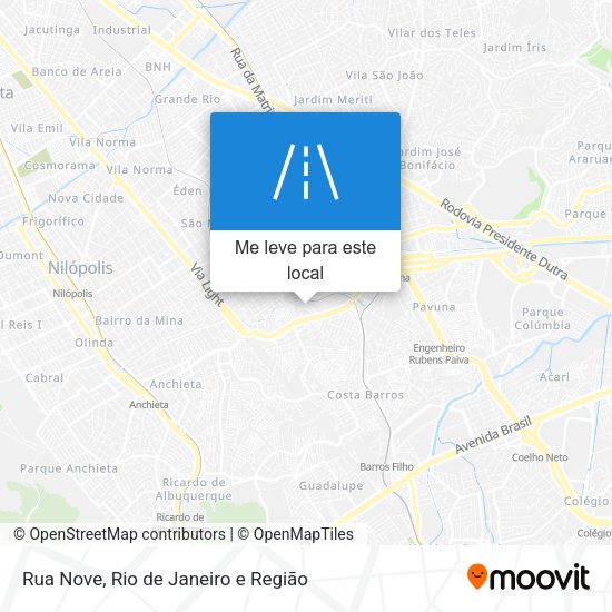 Rua Nove mapa
