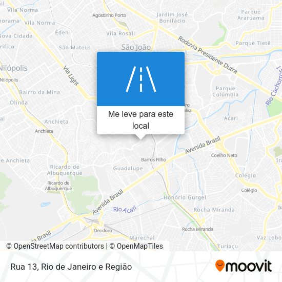 Rua 13 mapa