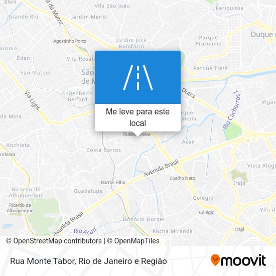 Rua Monte Tabor mapa