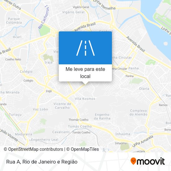 Rua A mapa