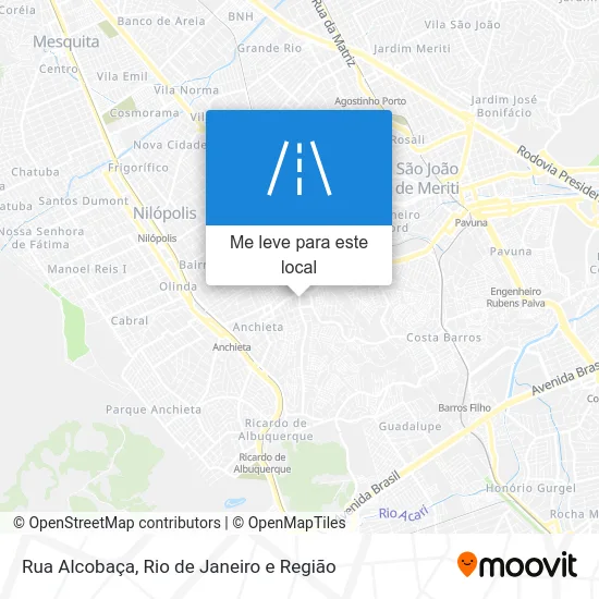 Rua Alcobaça mapa