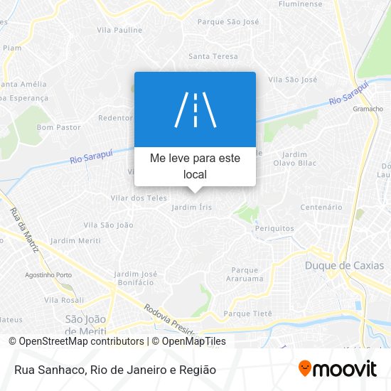 Rua Sanhaco mapa