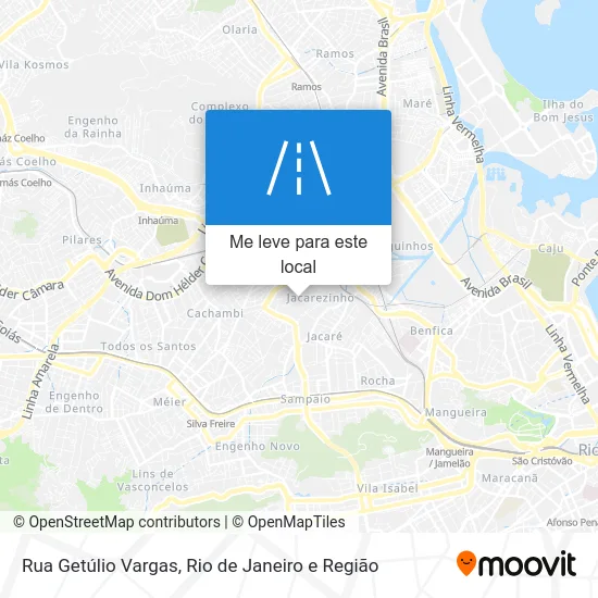 Rua Getúlio Vargas mapa