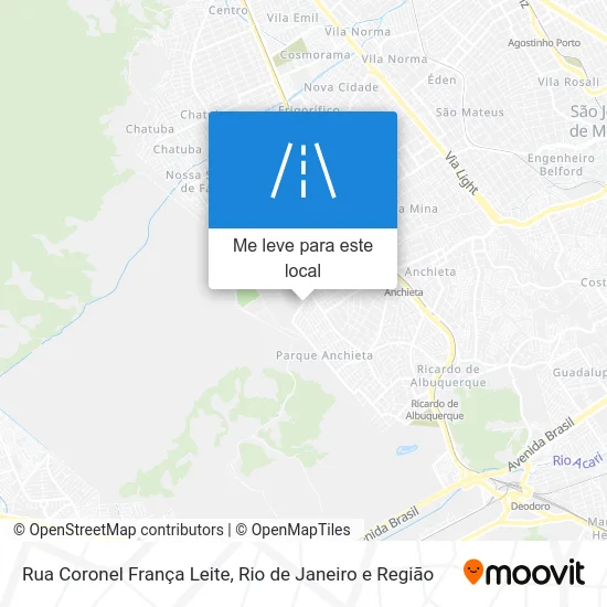 Rua Coronel França Leite mapa