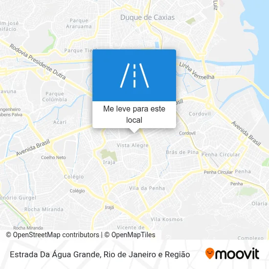 Estrada Da Água Grande mapa