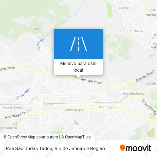 Rua São Judas Tadeu mapa
