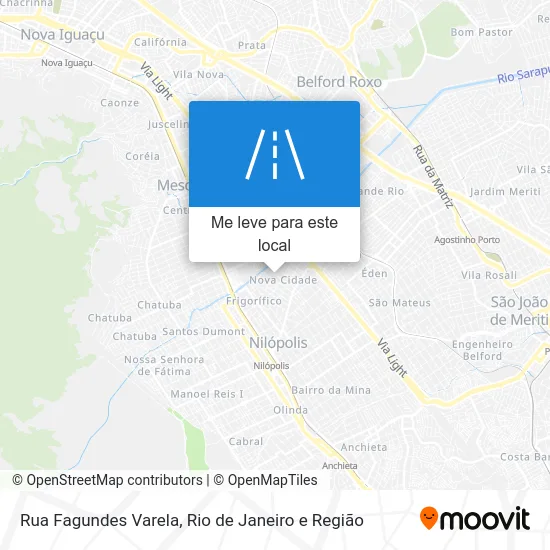 Rua Fagundes Varela mapa