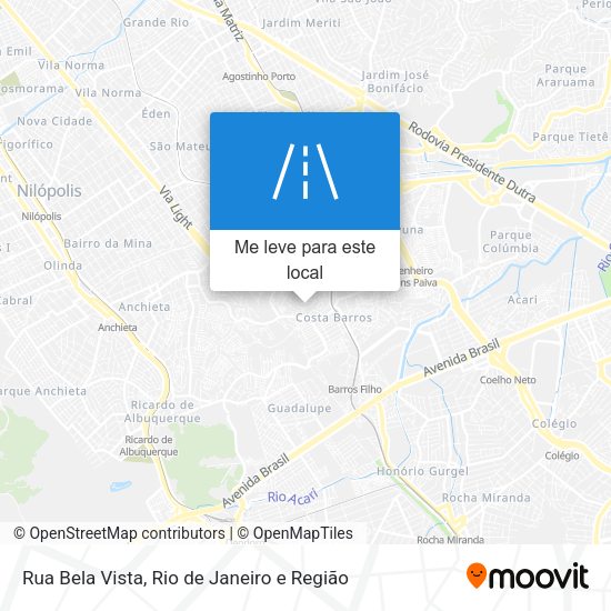 Rua Bela Vista mapa
